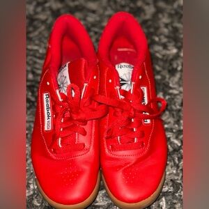 Reebok Bold Red Athletic Shoes